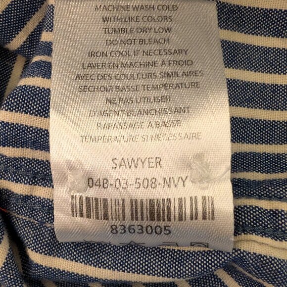 Five Four Long Sleeve Button Down Blue/White Stripe Size 2XL - Picture 13 of 13